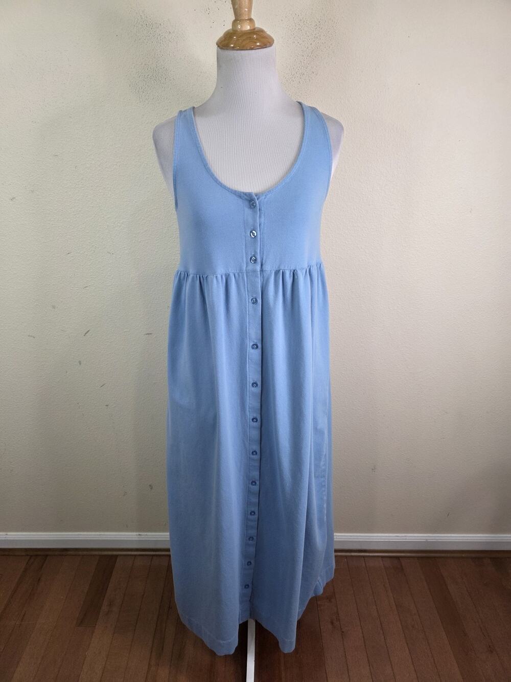 STORQ Women's Button Down Sleeveless Maxi Dress Sz 1/Small Minimalist Maternity